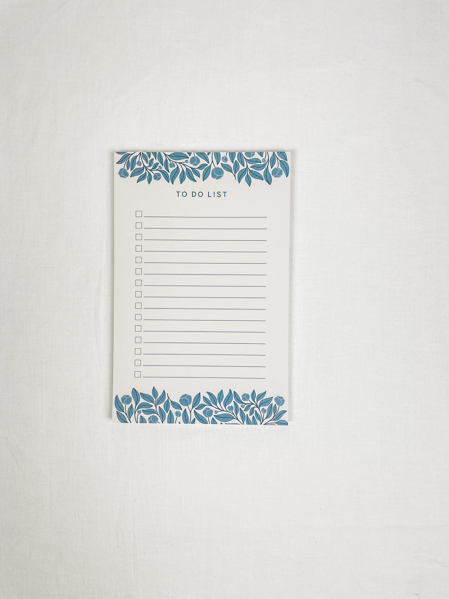 French Blue Floral To Do List Notepad