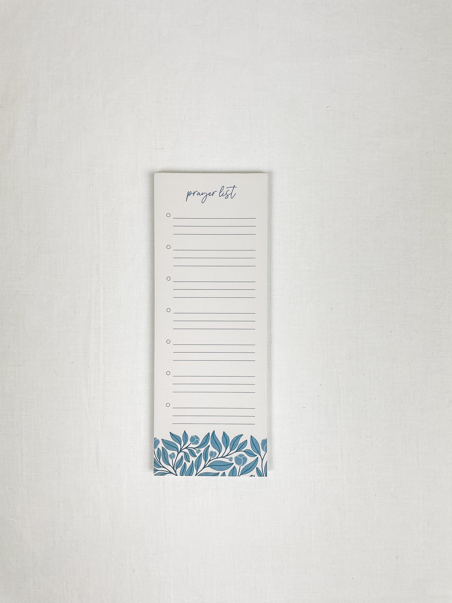 Prayer List Notepad - French Blue Floral