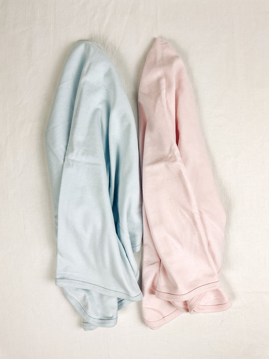 Cotton Receiving Blanket - Pink or Blue